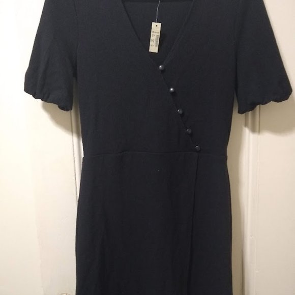 Madewell Cross-Front Button Dress - Picture 2 of 6